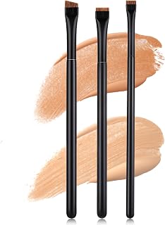 WLLHYF 3pcs Eyebrow Brush Set, Ultra-Thin Precision Eyeliner Brushes Angled Eyeliner Makeup Brushes Synthetic Bristles Eyeshadow Eye Brow Tinting Kit for Women Girls