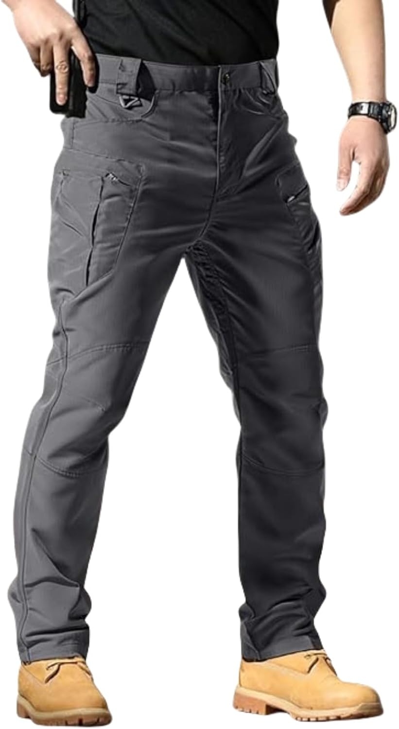Tactical Cargo Pants for Men Stretch Water Resistant Ripstop Pants Outdoor Lightweight Work Hiking Pant with Pockets