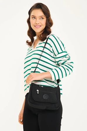 Av A Dos Women's Crinkle Shoulder Bag Stylish Casual Cross Strap Hand And Shoulder Bag Adjustable Strap