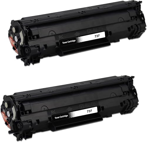 737 Black Toner Cartridge for i-SENSYS Series: MF211, MF212w, MF215, MF216n, MF217w, MF226dn, MF229dw, MF231, MF232w, Compatible - Pack of 2