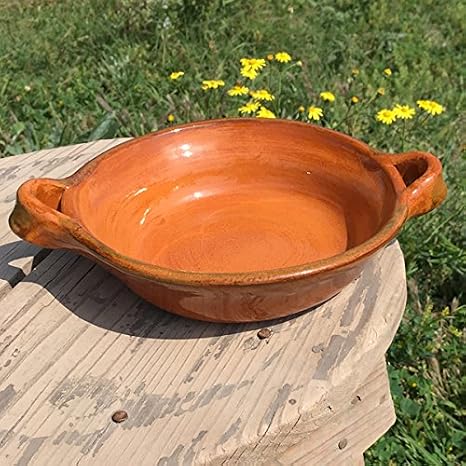 Ancient Cookware, Mexican Clay Mini Unlidded Cazuela, 12 Ounces