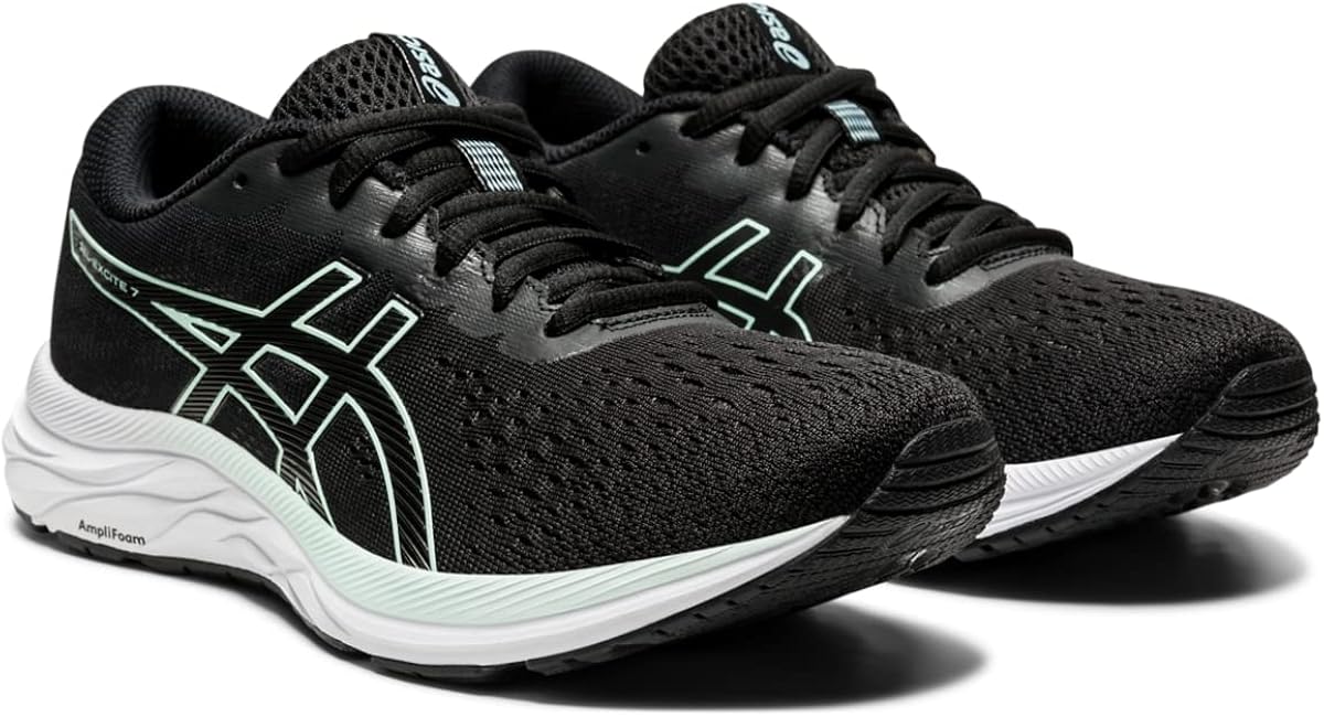 ASICS Women's Gel-Excite 7 Running Shoe 6 Black/Bio Mint