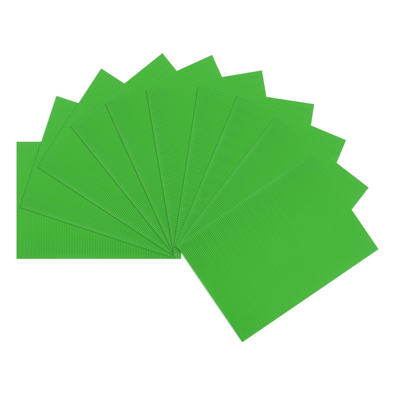 uxcell 10pcs Corrugated Cardboard Paper Sheets,Fruit Green,14 inch x 10inch,for Craft and DIY Projects