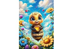 Ausanrl Bee Diamond Art for Adults: Express Your Creativity with Vibrant Bee-Themed Gem Art