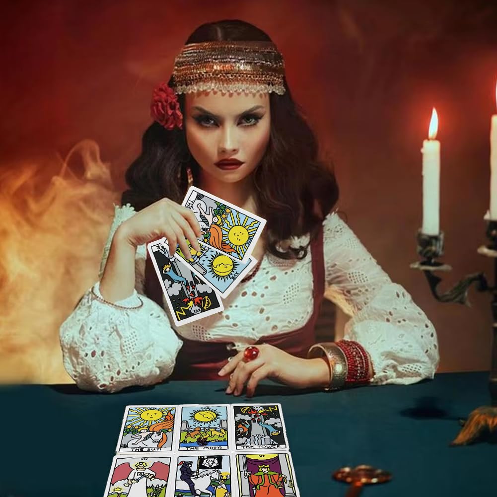TMRBBesty Tarots,Baraja Tarot,Cartas Tarot,Cartas del Tarot,Adecuado para Principiantes,Juegos de Fiesta y Vacaciones - Tarot of Marseille Mini TMRBBesty Tarots,Baraja Tarot,Cartas Tarot,Cartas del Tarot,Adecuado para Principiantes,Juegos de Fiesta y Vacaciones - Tarot of Marseille Mini