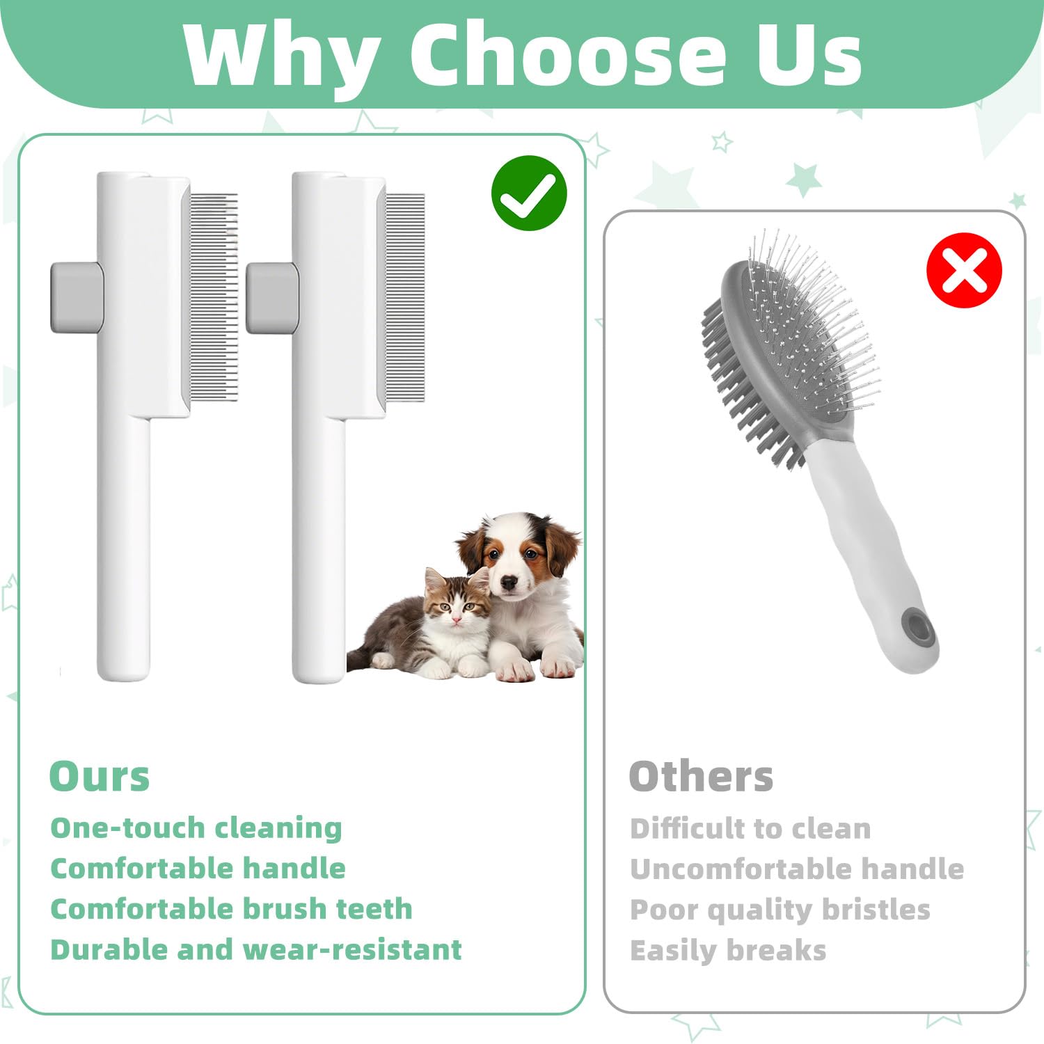 Flea Comb, 2Pcs Flea Comb for Cats Cat Flea Comb - Image 4