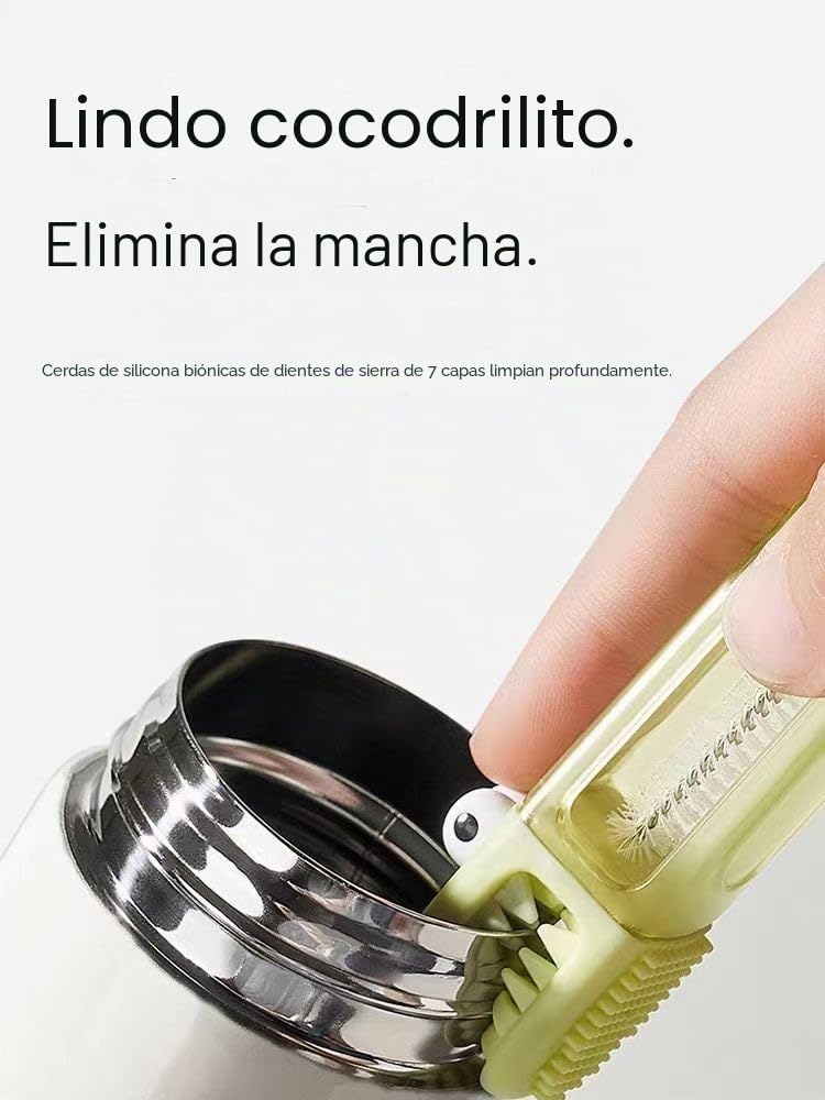 Cepillo de Limpieza de Tapa de Taza Tres en uno Nuevo, Cepillo de Limpieza de Tapa de Taza multifunción, Adecuado para biberones con Espacio Estrecho (B-3 Colores)