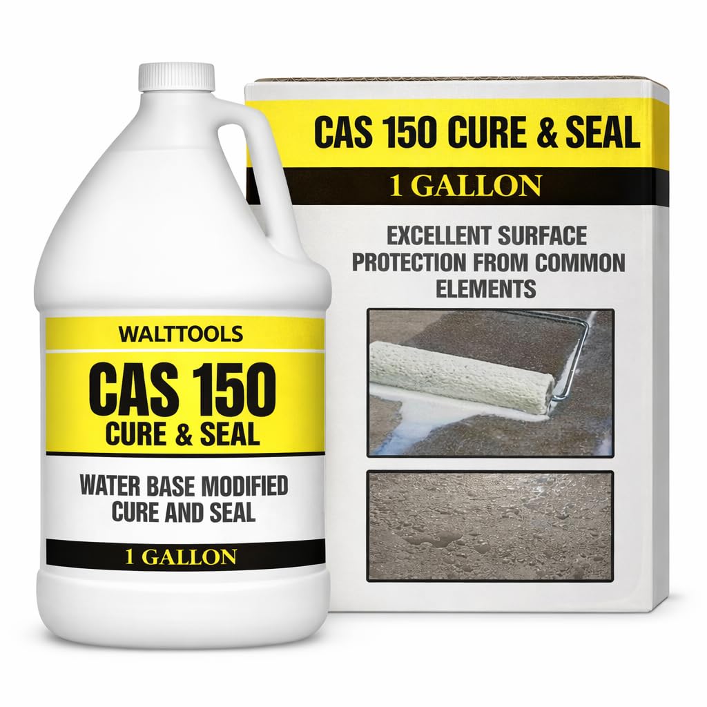 CAS 150 Concrete Sealer | High Grade, Water-Based Concrete Curing Membrane, Sealer, & Dust Proofer (1 Gallon)