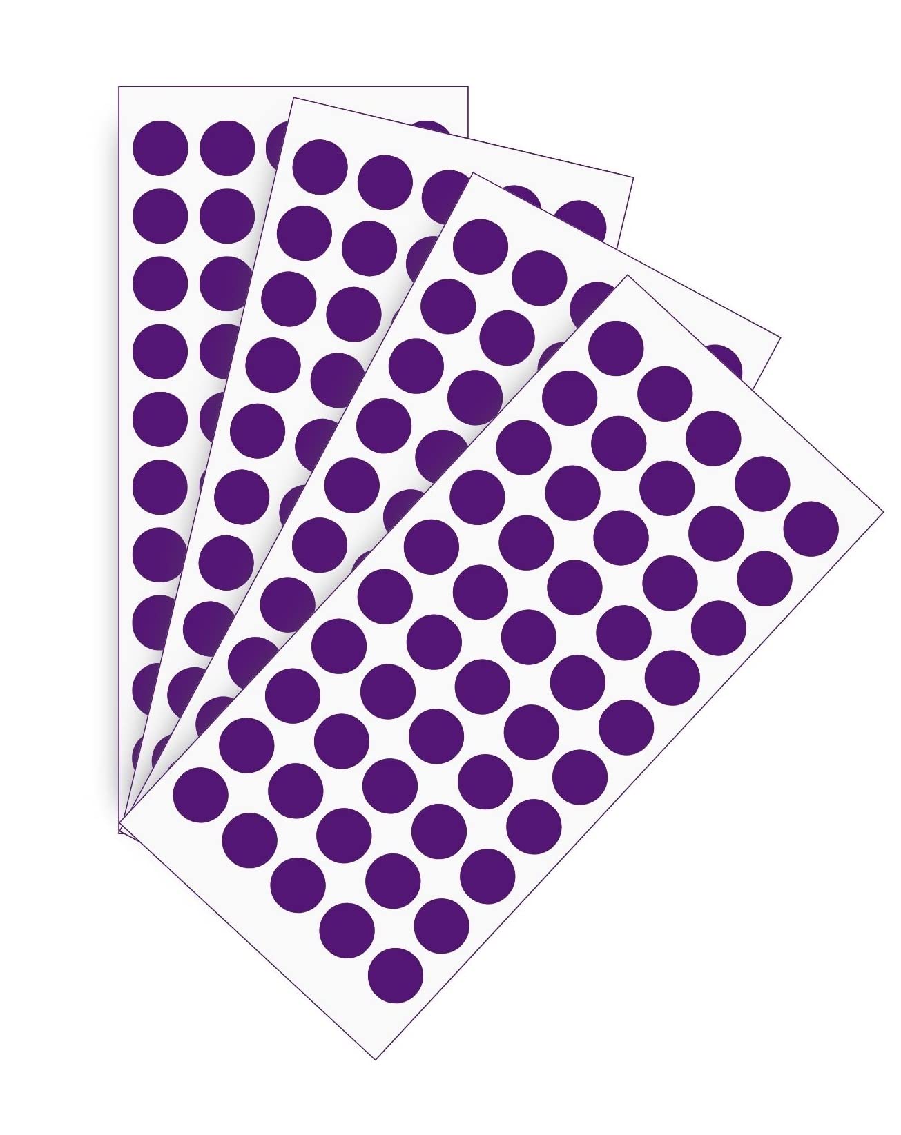 True-Ally 2400 Piece Purple Color 12mm (0.5 Inch) Round Dot Sticker Self Adhesive Labels Writable Surface for Kids Activity, File Classification, Calendar Planner (Purple)
