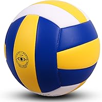 Vista 3 de Pelota de voleibol de tamaño oficial 5 para interiores y exteriores, para juego, gimnasio, entrenamiento, playa, juego ligero, suave, paquete de 3
