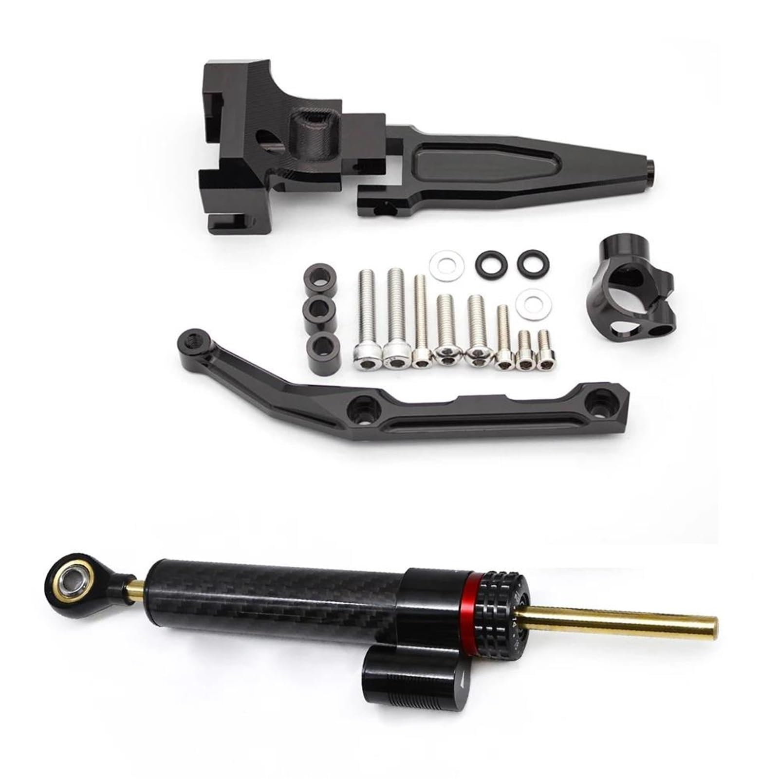 CNC mejorado Estabilizador De Amortiguador De Dirección De Motocicleta Para Yamaha FJ-09 MT-09 Tracer FJ09 MT09 2016-2020 Amortiguadores De Dirección Estabilizan El Kit De Soporte De Montaje(X-4)