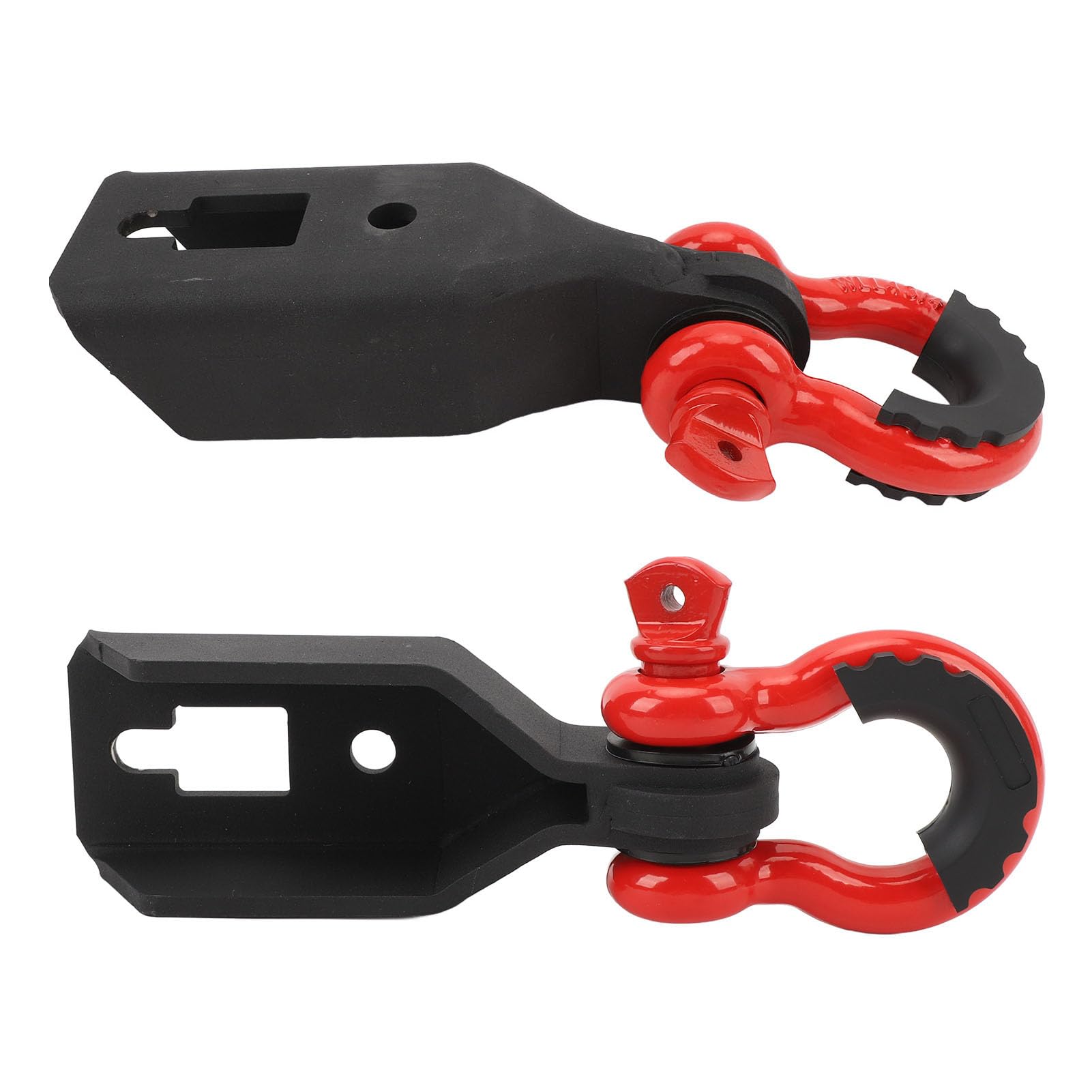 Drfeify Par de Montaje de Grillete de Gancho de Remolque Delantero con Anillos en D de 3 4 Pulgadas Soporte de Montaje de Gancho de Remolque Delantero de Acero Resistente con Recubrimiento en Polvo