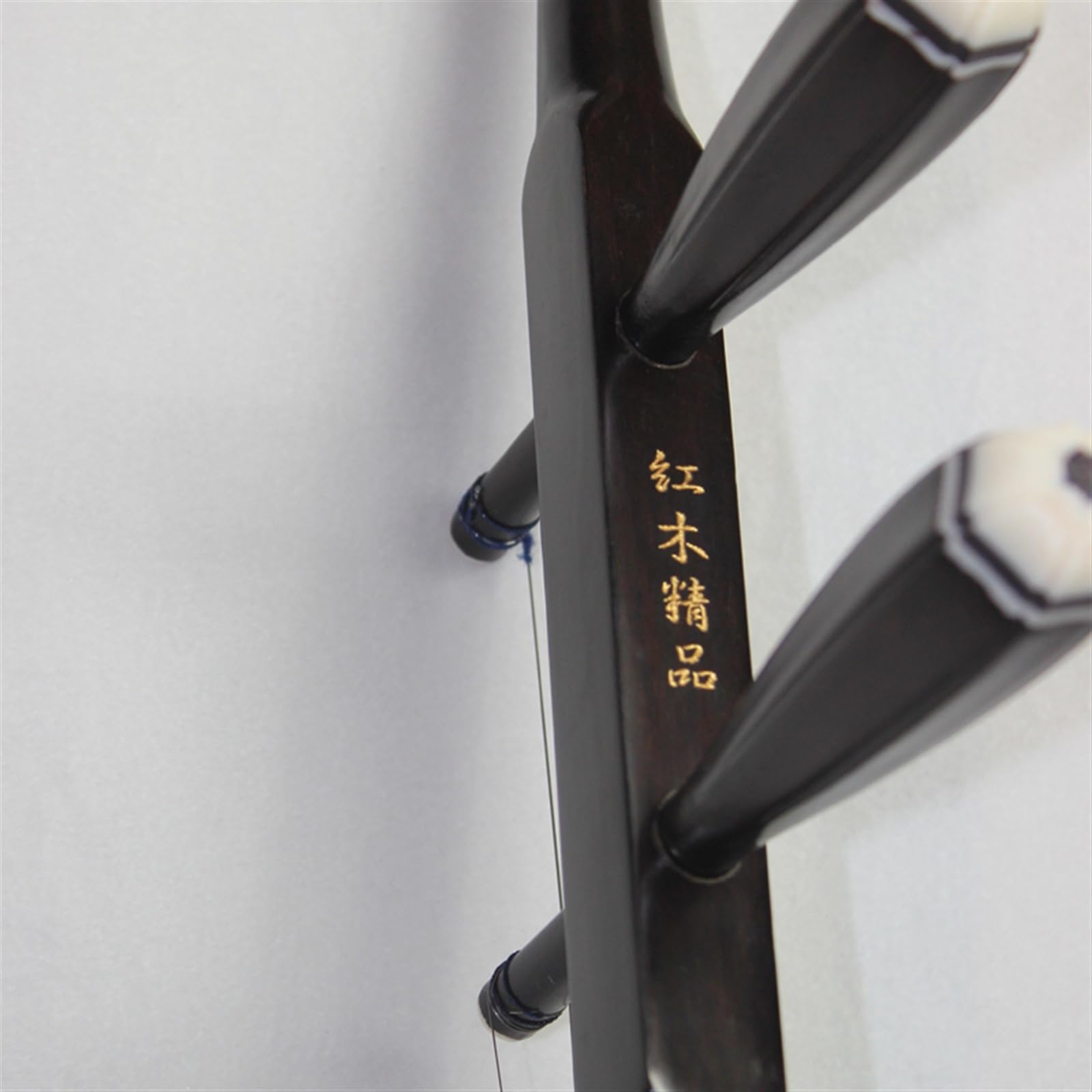 Tête Incurvée en Acajou, Instrument À Cordes National Chinois Erhu Hexagonal avec Accessoires Professionnel Erhu