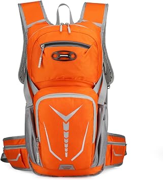 Hiking Backpack Waterproof Daypack 20L Rucksack Breathable Backpack for Women Men Trekking Cycling Climbing Outdoor Sports Orange