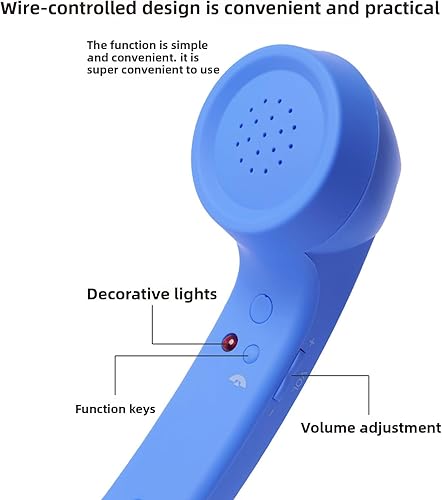 Miniatura 2 de Retro Phone Handset, Old School Phone for Cell Phone, Suitable for Mobile Phones, Mobile Video Conferences, Calls, with Microphone and Speaker(Black)