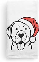 Vista 14 de Inkopious Toalla de mano decorativa con sombrero de Papá Noel, diseño de bulldog francés, decoración navideña para el hogar