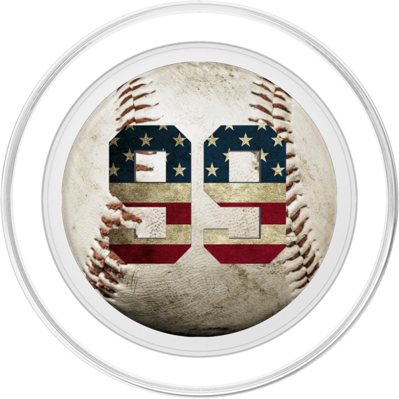 Baseball Number 99 with American USA Flag Phone Stand PopSockets PopGrip for MagSafe