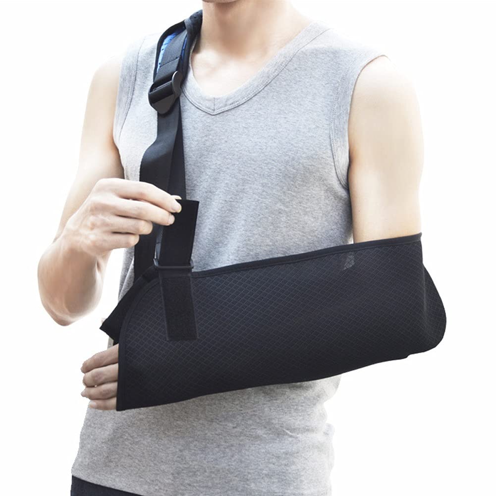Cabestrillo para brazo Inmovilizador de hombro médico Brace Soporte de codo de manguito rotador ajustable Brinda protección adicional Se adapta a la mano izquierda derecha para huesos fracturados