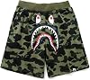 24ss Sport Casual Trousers Bap Shark Camouflage Youth Casual Shorts Midpants Men Pure Cotton Shorts