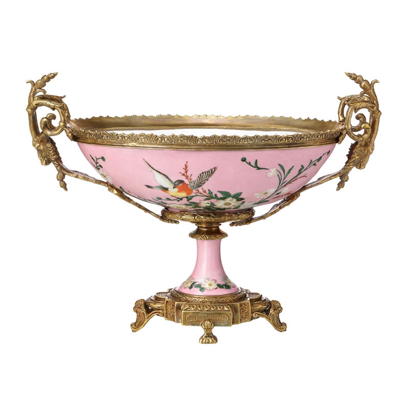 LKLNKVL Fresh Fruit Platter, New Chinese Style Handle Fruit Plate Home Living Room Restaurant Desktop Decor Dish Candy Bowl for Kitchens Dining Table Snack Set