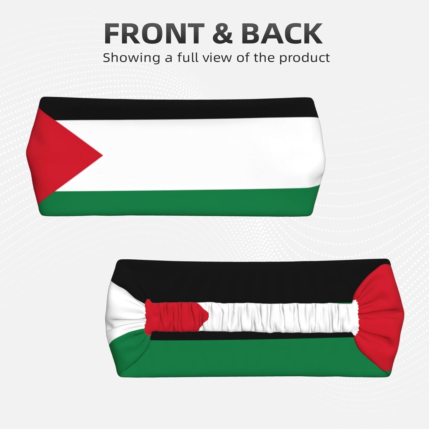 Flag of the State of Palestine Elastic Exercise Headband for Sports & Workouts