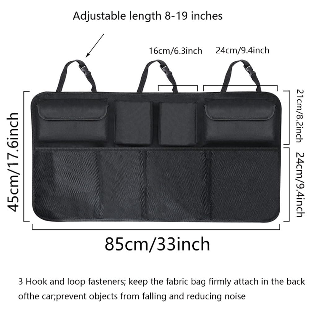 GTFRFD Rangement Coffre Voiture, Pour Dacia Duster 2nd Gen 1st Gen HM HS 2010-2023 Multipurpose Organisateur Suspendu Voiture Interieur Accessoires Sac Coffre Voiture