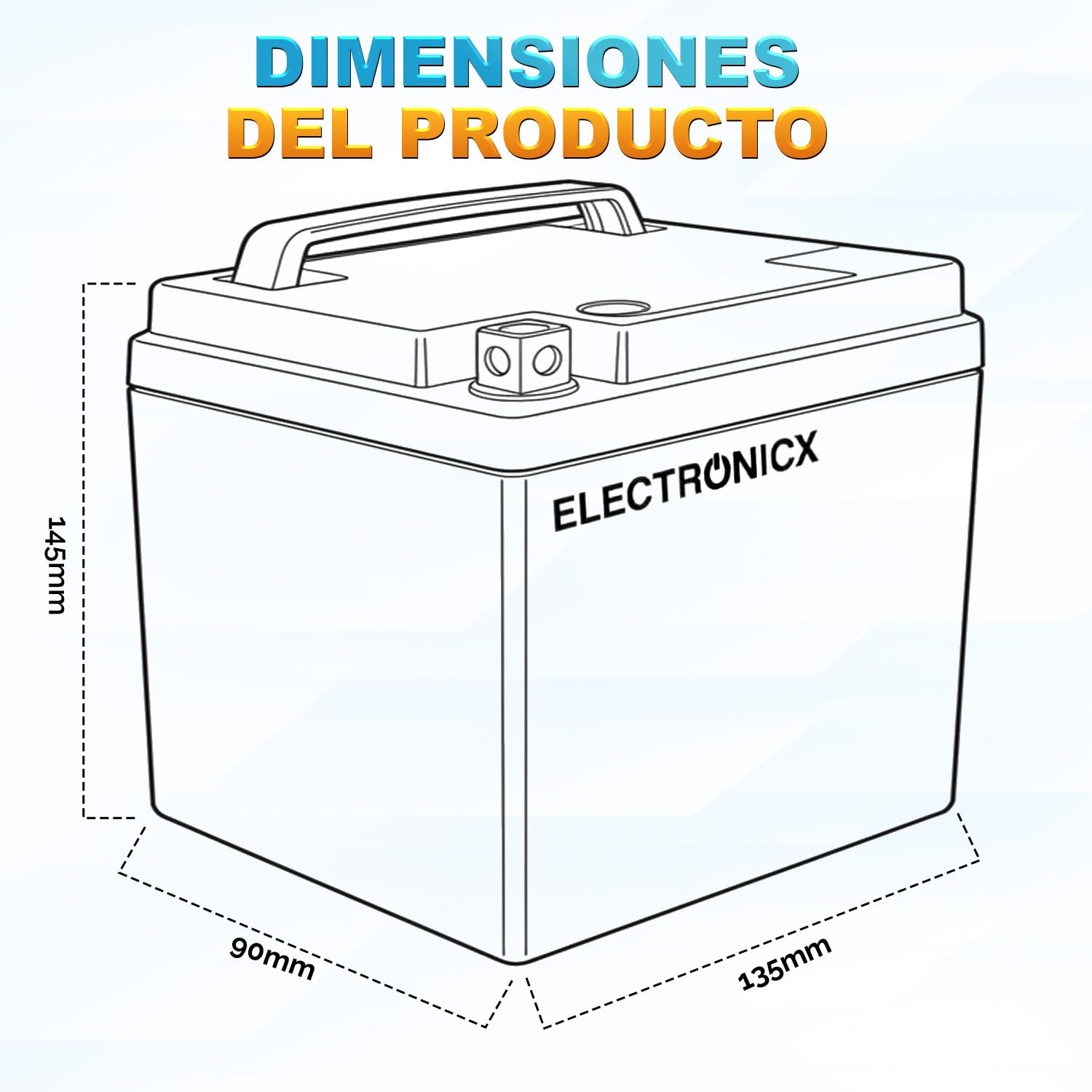 Electronicx batería de moto AGM YB10L-A2 12V 11Ah – batería de arranque sellada sin mantenimiento, tecnología AGM 135A CCA – scooter, quad, ATV – compacta, resistente a vibraciones, lista para usar