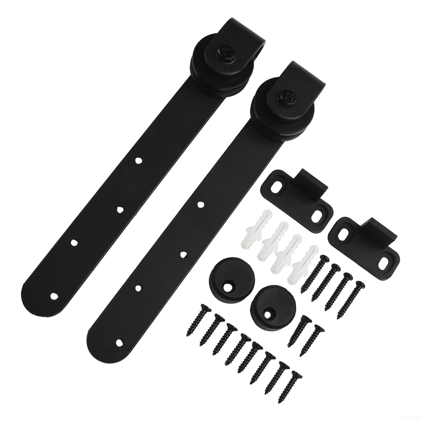 Kit de quincaillerie pour porte coulissante robuste avec roulettes anti-chute durables