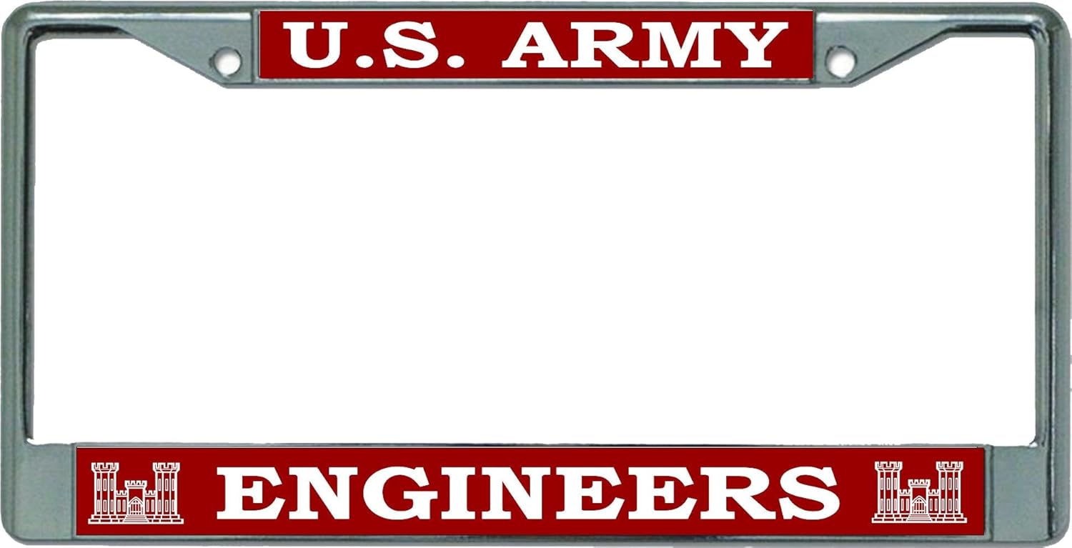 U.S. Army Engineers Chrome License Plate Frame