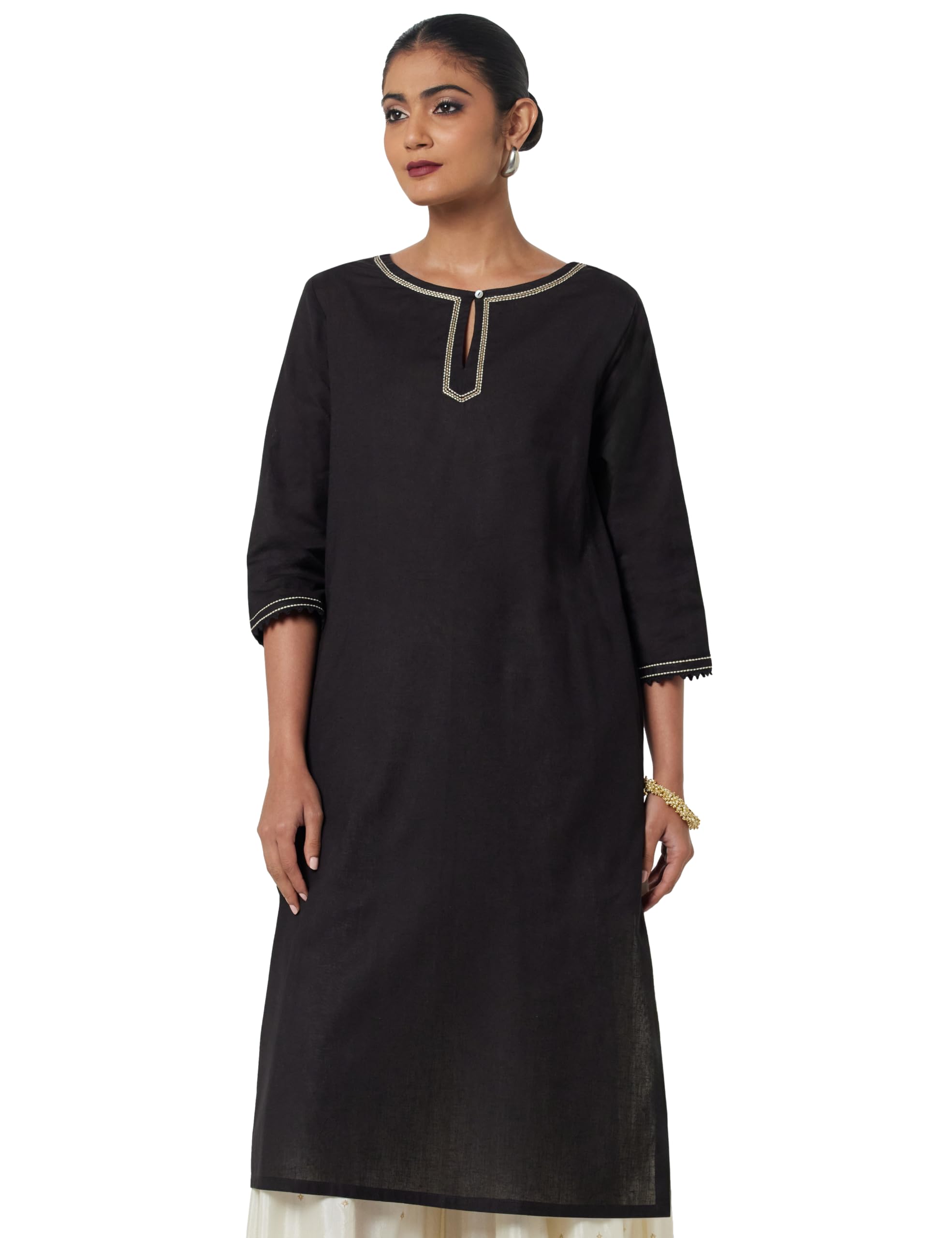 biba Women's Cotton Blend Regular Fit Casual Kurta-picture-27