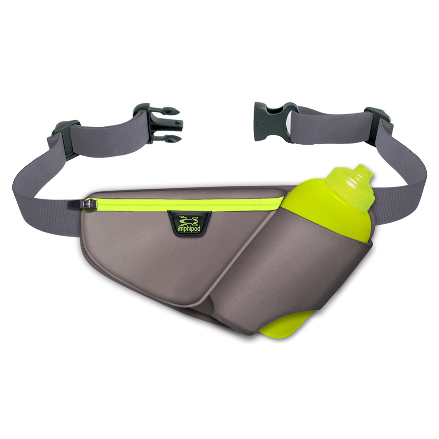 Amphipod High Five-K Flaschenpackung, Läufer-Hydratations-Taillengürtel für 5K/10K, Ultra Running & Walking, Männer und Frauen, Viz/Slate, 11 x 8 x 3 inches