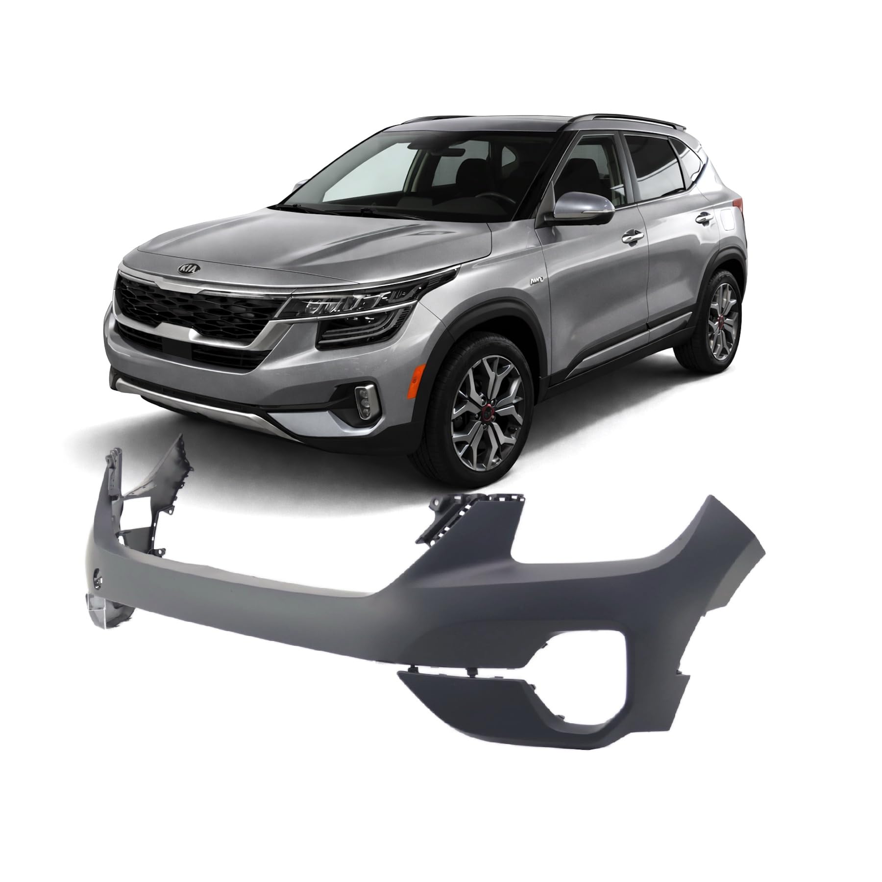 FitParts Compatible with Kia Seltos 2021–2022 Front Upper Bumper Cover