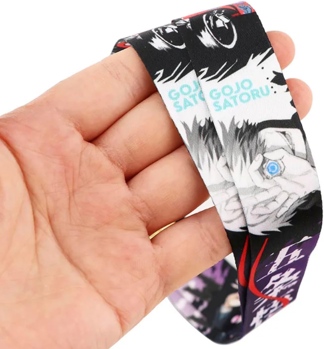 Pinstant Satoru Gojo Jujutsu Kaisen Anime Manga 17.7" Neck Lanyard Keychain Holder ID Badge Mobile Phone Pin Strap - Image 3
