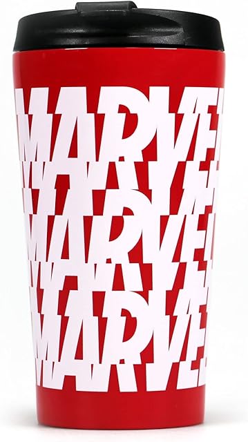 Half Moon Bay Marvel Metal Travel Mug  Marvel Logo, MUGTMV13