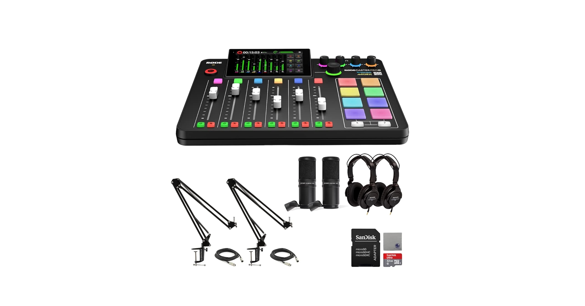 Amazon.com: Rode RODECaster Pro II Audio Production Studio