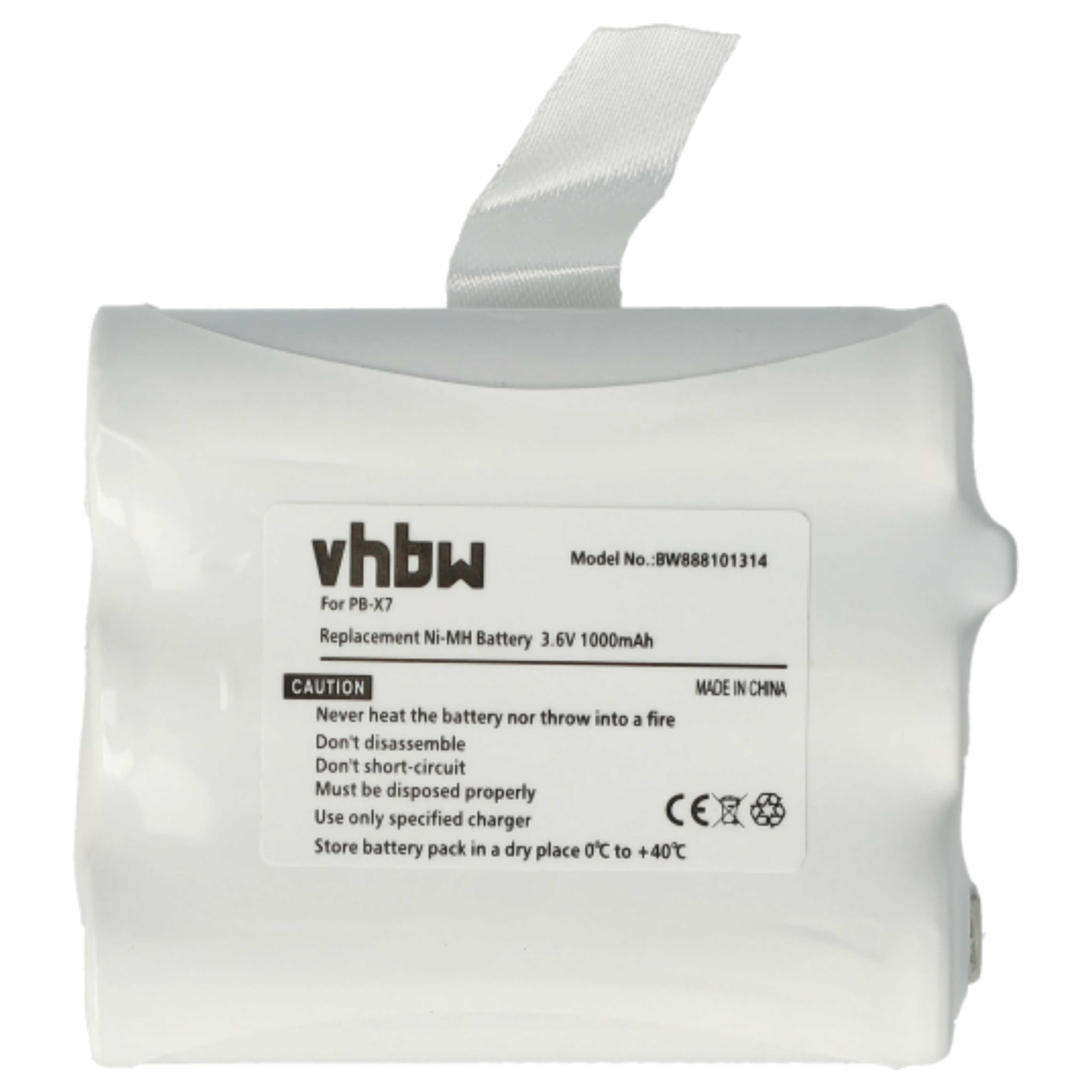 vhbw 2x batteria sostituisce Midland PB-X7 per radio (1000mAh, 3,6V, NiMH)