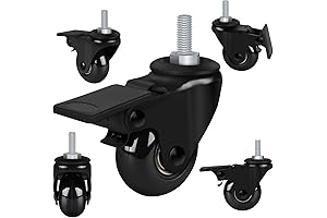 Replacement Office Chair Wheels: 5/16 Threaded Caster Wheels for Smooth Rolling and Floor Protection