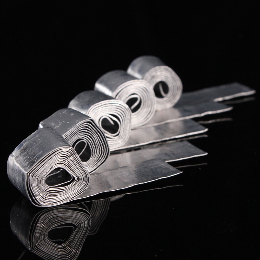 Juego de 50 piezas de 0,28 mm de hoja suave de plomo para pesca con pinzas para aparejos de pesca, accesorios de pesca