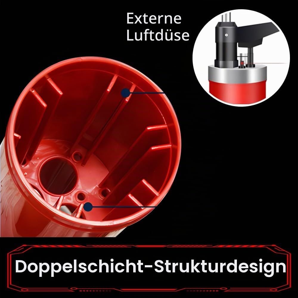 Druckluft Rohrreinigerm, Pressluft Rohrreiniger mit 4 Saugnäpfen, Rohrreinigungspumpe mit Luftdruckanzeige, Rohrreiniger Druckluft, für Waschbecken, Bodenablauf, Toiletten