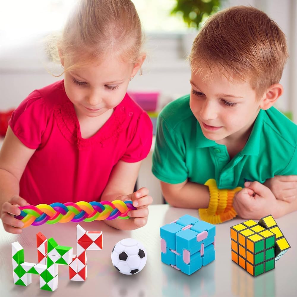 50 Pcs Fidget Sensory Toys Playset | Fidgets for Classroom | Party Favors for Kids | Treasure Box Toys for Classroom Prizes | goodie bags stuffers for kids | For Boys & Girls (autism and non-autism)