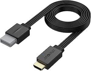 AUTOUTLET Wii Adaptador HDMI, 1080P/720P Wii a HDMI Adaptador de HDMI Integrado y diseño de Cable HDMI, Plug and Play (Negro 200cm)