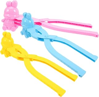BESPORTBLE Children Snowball Clamps 3pcs Plants for Kids Beach Toys for Kids Outdoor Toy Winter Snowball Clamps Snowball Maker Clip Cartoon Snowball Molds