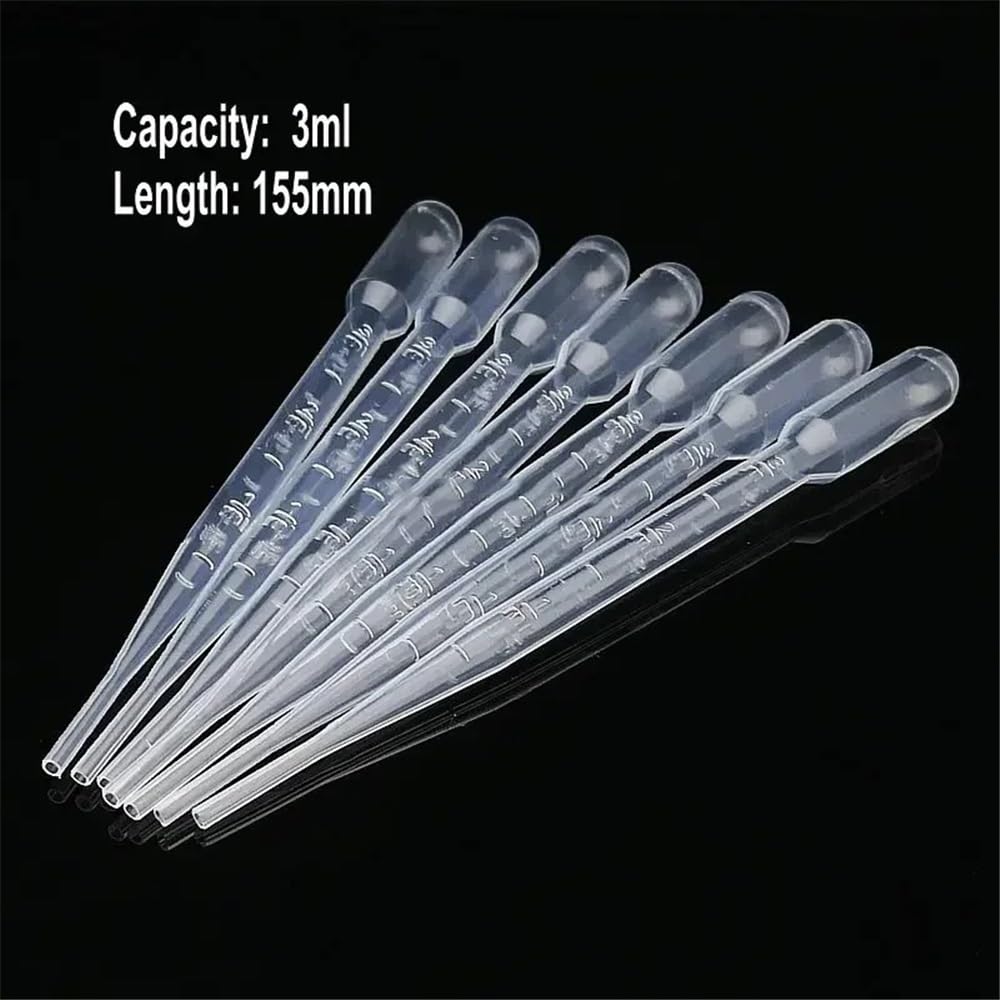 Cristalería de Laboratorio Pipetas de plástico transparente de 3 ml (200 unidades, 300 unidades, 500 unidades y 1000 unidades)(1000pcs)