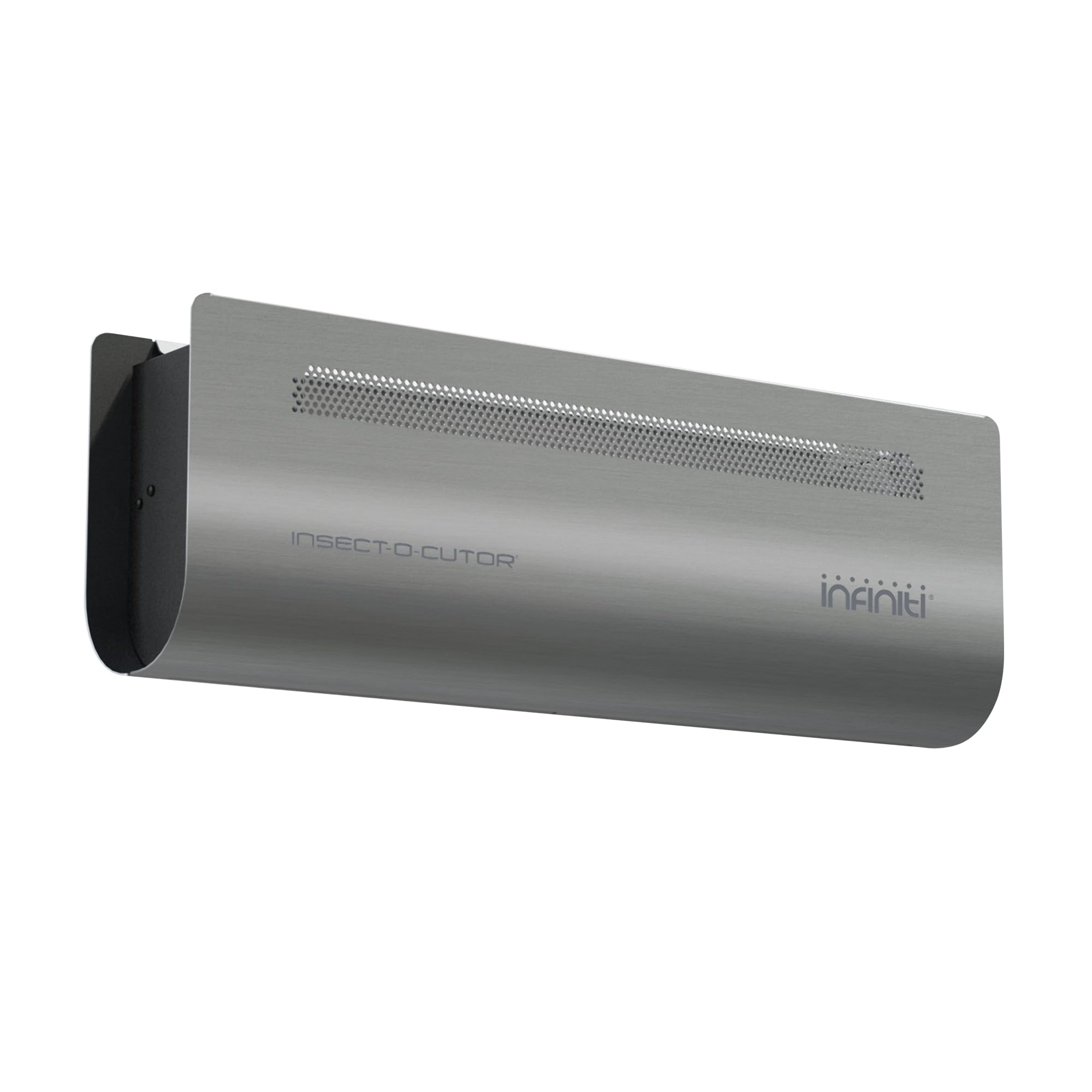 Infiniti Compact LED Flykiller with Glueboard – Indoor Wall-Mount Insect Trap – Slim Design - Silver