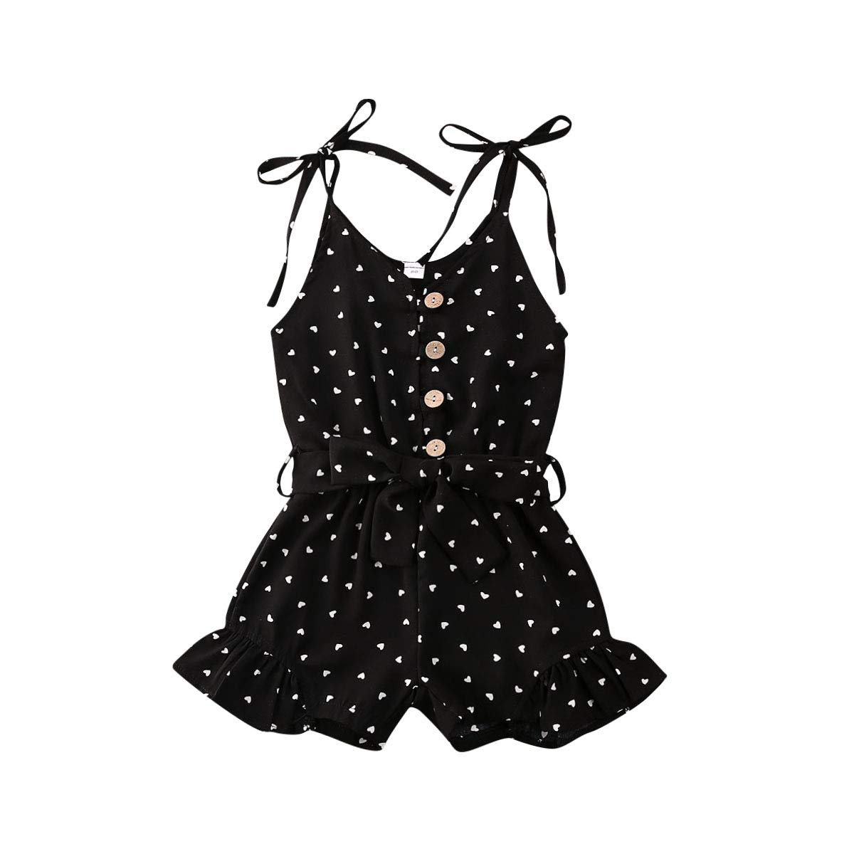 Kaenwang Body de verano para niñas y bebés, sin mangas, con correa para niña, pantalones cortos, mono honda y ropa de verano