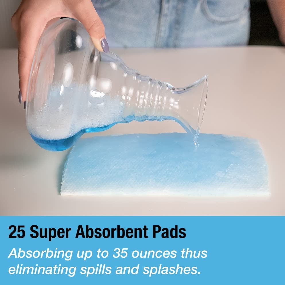 Voorgevormde Bedpannen set met voeringen en 25 super absorberende Pads - Bedpan voor intensief gebruik - in het ziekenhuis of thuis bij ouderen en bedlegerige patiënten - Pads absorberen tot 1000ml. - Image 3