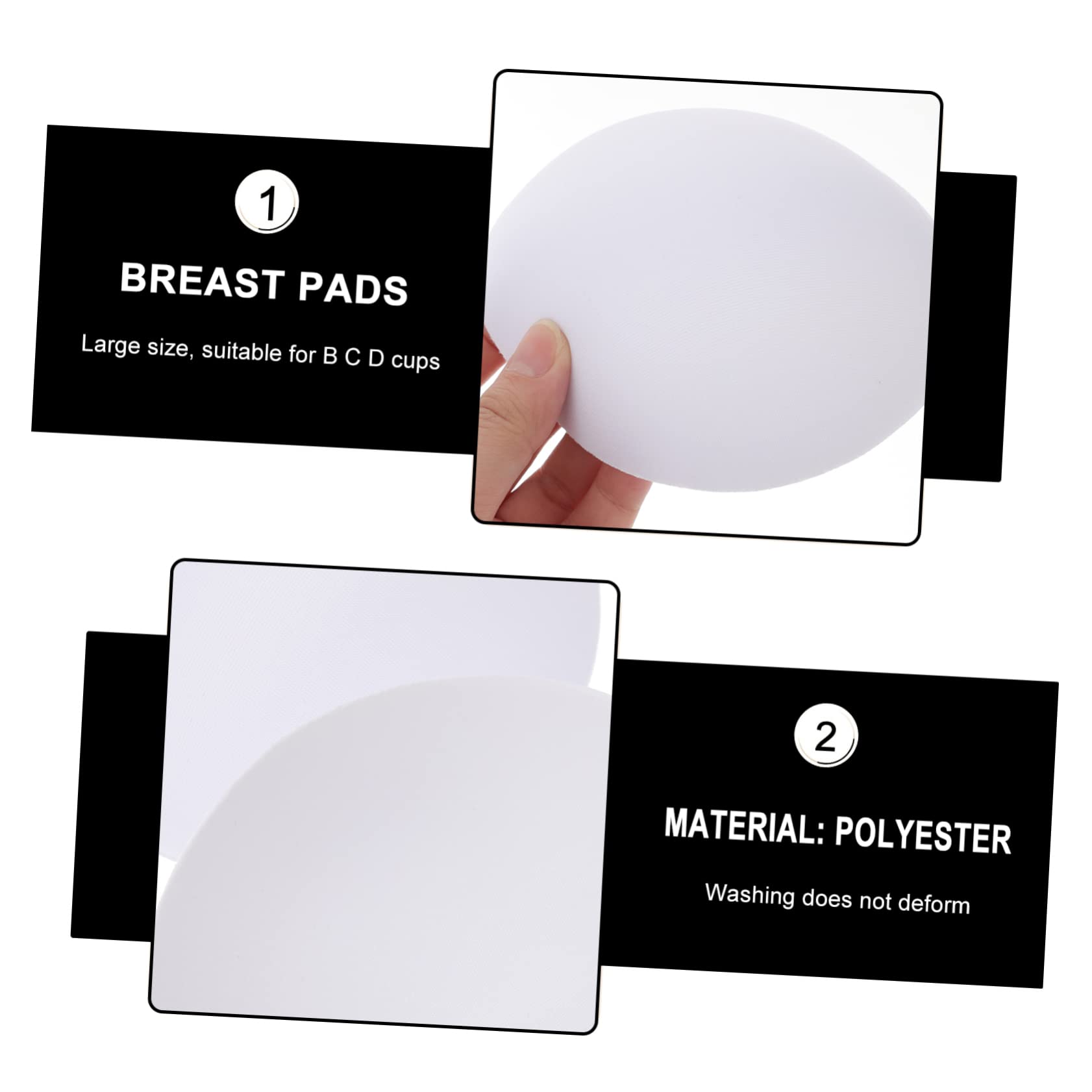 GALPADA 20pares Pads Inserts Transpirables Para Sujetadores Deportivos Almohadillas De Poliéster Para Del Bust Rellenos De Sujetador Para y Actividades Deportivas