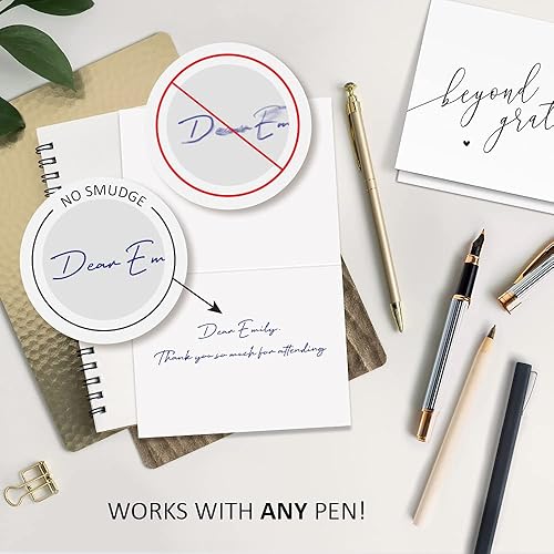 Miniatura 3 de Tarjetas de agradecimiento con sobres 25 tarjetas de agradecimiento premarcadas para una manera simple pero elegante de expresar tu gratitud por