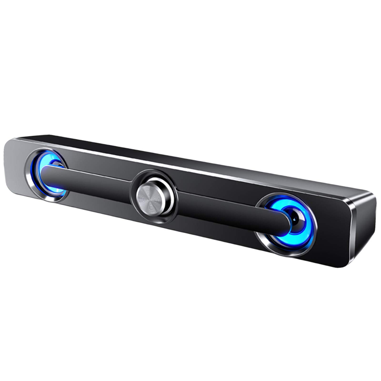 TV Sound Bar Bluetooth 5.0 z Sound Bar 2.0 Mini Przenośny Soundbar Zdalne sterowanie Podwójne metody połączenia dla smartfonów PC Muzyka i film Bezprzewodowe głośniki, białe The New