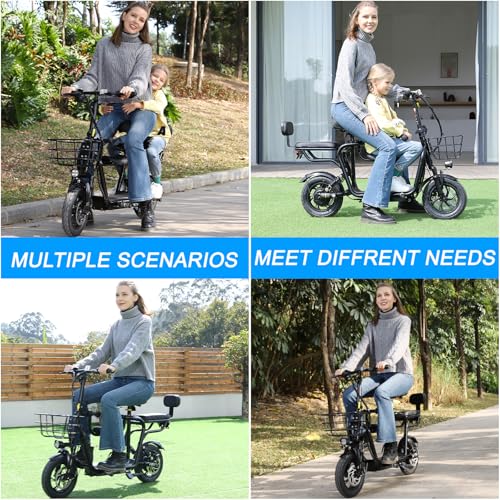 EILLEO Electric Scooter with Seat (White) - 750W Motor, 17.4 MPH Top Speed, 20 Mile Range - Image 2
